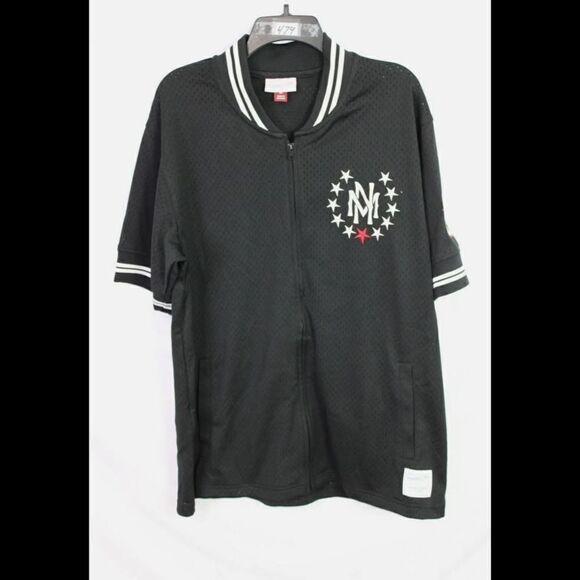 MITCHELL & NESS SIZE LARGE FULL ZIP BASEBALL JERSEY NWOT - Picture 1 of 10